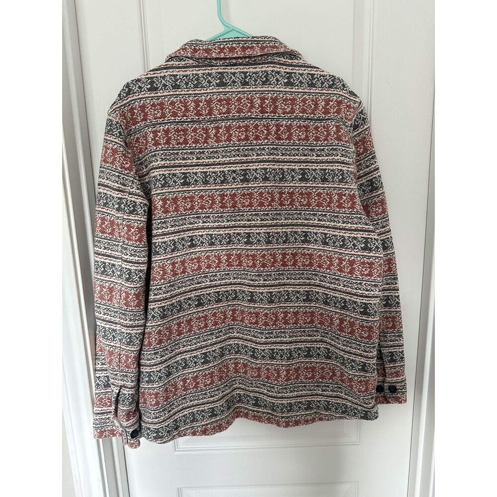 Wellen Southwestern Pattern Button Up Jacket XL Red Cream Black - Picture 4 of 6